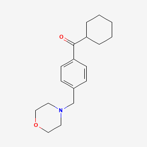 molecular formula C18H25NO2 B1604292 Cyclohexyl 4-(morpholinomethyl)phenyl ketone CAS No. 898770-79-1