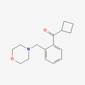 molecular formula C16H21NO2 B1604295 Cyclobutyl 2-(morpholinomethyl)phenyl ketone CAS No. 898751-33-2