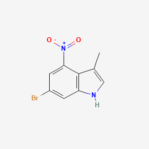 molecular formula C9H7BrN2O2 B1604296 6-Bromo-3-methyl-4-nitro-1H-indole CAS No. 374633-30-4