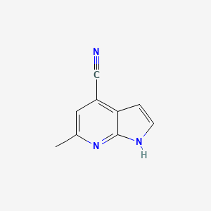 molecular formula C9H7N3 B1604303 6-Methyl-1H-pyrrolo[2,3-b]pyridine-4-carbonitrile CAS No. 1000340-62-4