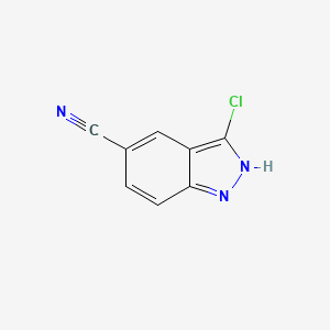 molecular formula C8H4ClN3 B1604304 3-Chloro-1H-indazole-5-carbonitrile CAS No. 1000341-16-1