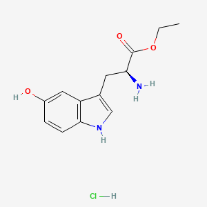 molecular formula C13H17ClN2O3 B1604306 (S)-Ethyl 2-amino-3-(5-hydroxy-1H-indol-3-yl)propanoate hydrochloride CAS No. 57432-62-9