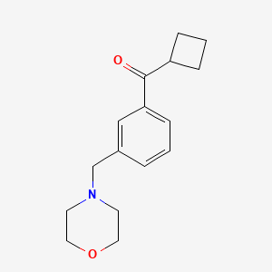 molecular formula C16H21NO2 B1604316 Cyclobutyl 3-(morpholinomethyl)phenyl ketone CAS No. 898792-38-6