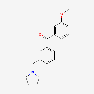 molecular formula C19H19NO2 B1604318 (3-((2,5-Dihydro-1H-pyrrol-1-yl)methyl)phenyl)(3-methoxyphenyl)methanone CAS No. 898789-67-8