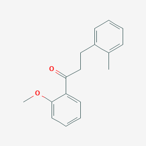 molecular formula C17H18O2 B1604319 2'-甲氧基-3-(2-甲基苯基)丙基苯甲酮 CAS No. 898789-13-4