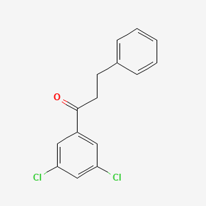 molecular formula C15H12Cl2O B1604321 3',5'-二氯-3-苯基丙酮 CAS No. 898788-84-6