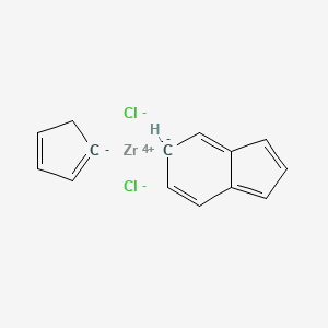 Zirconium(4+) chloride cyclopenta-1,3-dien-1-ide 1H-inden-1-ide (1/2/1/1)