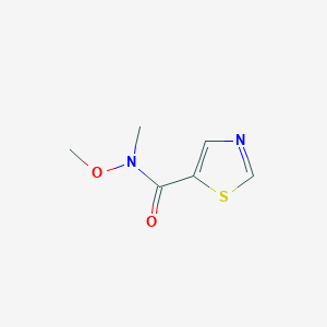 molecular formula C6H8N2O2S B1604340 N-甲氧基-N-甲基-1,3-噻唑-5-甲酰胺 CAS No. 898825-89-3
