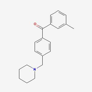 molecular formula C20H23NO B1604353 3-Methyl-4'-piperidinomethyl benzophenone CAS No. 898770-95-1