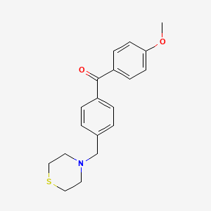 molecular formula C19H21NO2S B1604355 4-甲氧基-4'-硫代吗啉甲基苯甲酮 CAS No. 898782-37-1