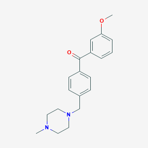 molecular formula C20H24N2O2 B1604356 3-Methoxy-4'-(4-methylpiperazinomethyl) benzophenone CAS No. 898783-47-6