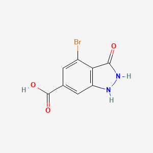 molecular formula C8H5BrN2O3 B1604357 4-Bromo-3-hydroxy-1H-indazole-6-carboxylic acid CAS No. 885520-30-9