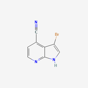 molecular formula C8H4BrN3 B1604363 3-Bromo-1H-pyrrolo[2,3-B]pyridine-4-carbonitrile CAS No. 1000340-54-4