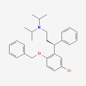 molecular formula C28H34BrNO B1604367 (R)-3-(2-(Benzyloxy)-5-bromophenyl)-N,N-diisopropyl-3-phenylpropan-1-amine CAS No. 950773-38-3