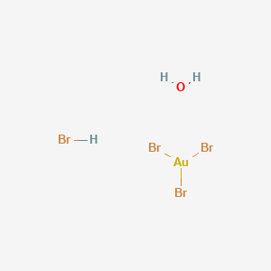 molecular formula AuBr4H3O B1604370 Tribromogold;hydrate;hydrobromide CAS No. 307318-86-1