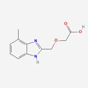 molecular formula C11H12N2O3 B1604373 [(4-methyl-1H-benzimidazol-2-yl)methoxy]acetic acid CAS No. 915924-02-6