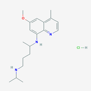 molecular formula C19H30ClN3O B1604378 4-N-(6-methoxy-4-methylquinolin-8-yl)-1-N-propan-2-ylpentane-1,4-diamine;hydrochloride CAS No. 88756-01-8