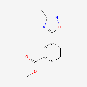 molecular formula C11H10N2O3 B1604381 Methyl 3-(3-methyl-1,2,4-oxadiazol-5-yl)benzoate CAS No. 921938-57-0