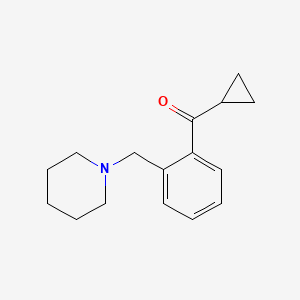 Cyclopropyl 2-(piperidinomethyl)phenyl ketone