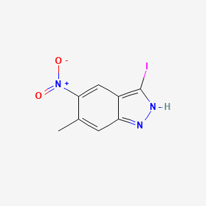 molecular formula C8H6IN3O2 B1604395 3-碘-6-甲基-5-硝基-1H-吲唑 CAS No. 1000343-55-4