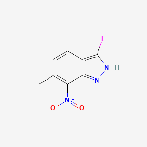 molecular formula C8H6IN3O2 B1604399 3-Iodo-6-methyl-7-nitro-1H-indazole CAS No. 1000342-64-2