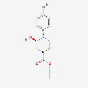 B1604404 (3S,4S)-tert-Butyl 3-hydroxy-4-(4-hydroxyphenyl)piperidine-1-carboxylate CAS No. 257938-67-3