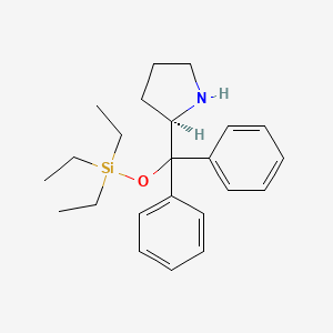 molecular formula C23H33NOSi B1604413 (R)-2-(Diphenyl((triethylsilyl)oxy)methyl)pyrrolidine CAS No. 1100289-57-3