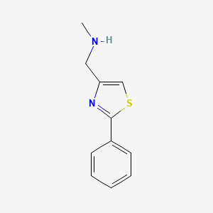 molecular formula C11H12N2S B1604420 N-Methyl-1-(2-phenyl-1,3-thiazol-4-YL)methanamine CAS No. 921101-66-8
