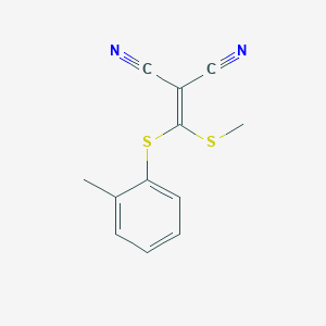 molecular formula C12H10N2S2 B1604424 2-[(2-Methylphenylthio)(methylthio)methylene]-malononitrile CAS No. 214330-80-0