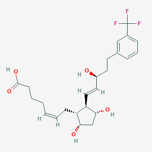 molecular formula C24H31O5F3 B160443 (Z)-7-[(1R,2R,3R,5S)-3,5-dihydroxy-2-[(E,3S)-3-hydroxy-5-[3-(trifluoromethyl)phenyl]pent-1-enyl]cyclopentyl]hept-5-enoic acid CAS No. 221246-34-0