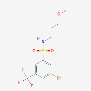 molecular formula C11H13BrF3NO3S B1604430 3-Bromo-N-(3-methoxypropyl)-5-(trifluoromethyl)benzenesulfonamide CAS No. 951884-81-4