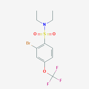 molecular formula C11H13BrF3NO3S B1604454 2-bromo-N,N-diethyl-4-(trifluoromethoxy)benzenesulfonamide CAS No. 957062-75-8