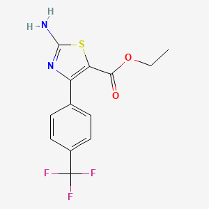Ethyl 2-amino-4-(4-(trifluoromethyl)phenyl)thiazole-5-carboxylate