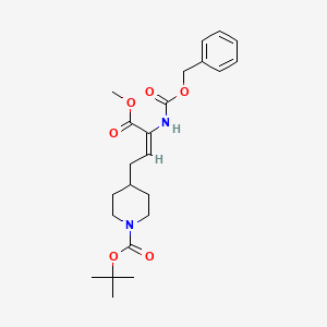molecular formula C23H32N2O6 B1604491 1-N-Boc-4-(3-Cbz-amino-3-methoxycarbonylallyl)piperidine CAS No. 890849-78-2