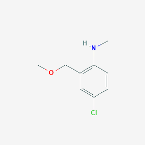 molecular formula C9H12ClNO B1604493 4-Chloro-2-(methoxymethyl)-N-methylaniline CAS No. 941294-12-8
