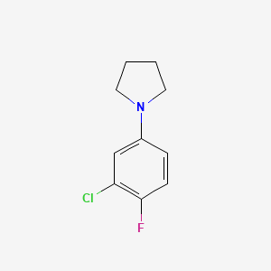 molecular formula C10H11ClFN B1604498 1-(3-Chloro-4-fluorophenyl)pyrrolidine CAS No. 1000339-33-2