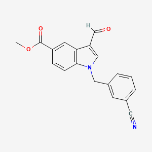 1-(3-Cyano-benzyl)-3-formyl-1H-indole-5-carboxylic acid methyl ester