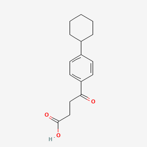 molecular formula C16H20O3 B1604523 4-(4-Cyclohexylphenyl)-4-oxobutanoic acid CAS No. 35288-13-2