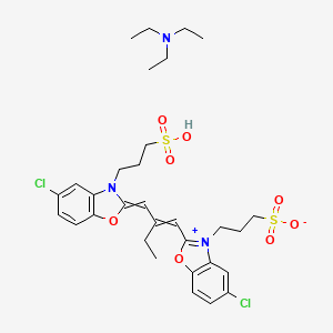 3-[5-Chloro-2-[2-[[5-chloro-3-(3-sulfopropyl)-1,3-benzoxazol-2-ylidene]methyl]but-1-enyl]-1,3-benzoxazol-3-ium-3-yl]propane-1-sulfonate;N,N-diethylethanamine