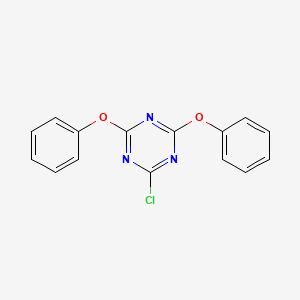 molecular formula C15H10ClN3O2 B1604546 2-Chloro-4,6-diphenoxy-1,3,5-triazine CAS No. 2972-65-8