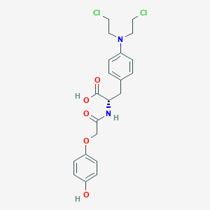 molecular formula C21H24Cl2N2O5 B160455 Melphalan-N-4-hydroxyphenoxyacetamide CAS No. 131089-09-3