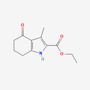 molecular formula C12H15NO3 B1604553 ethyl 3-methyl-4-oxo-4,5,6,7-tetrahydro-1H-indole-2-carboxylate CAS No. 7272-58-4