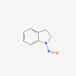 molecular formula C8H8N2O B1604554 吲哚啉，1-亚硝基- CAS No. 7633-57-0