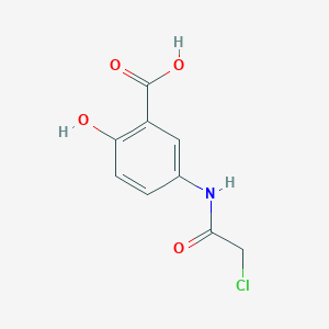 molecular formula C9H8ClNO4 B1604561 5-[(Chloroacetyl)amino]-2-hydroxybenzoic acid CAS No. 80074-26-6