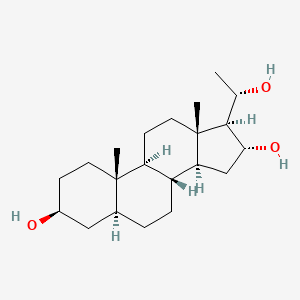 (3S,5S,8R,9S,10S,13S,14S,16R,17S)-17-[(1S)-1-hydroxyethyl]-10,13-dimethyl-2,3,4,5,6,7,8,9,11,12,14,15,16,17-tetradecahydro-1H-cyclopenta[a]phenanthrene-3,16-diol