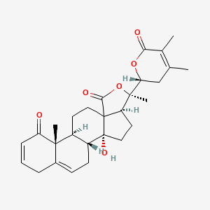 (1R,2R,5S,6R,12S,13R)-6-[(2R)-4,5-Dimethyl-6-oxo-2,3-dihydropyran-2-yl]-2-hydroxy-6,13-dimethyl-7-oxapentacyclo[10.8.0.02,9.05,9.013,18]icosa-15,18-diene-8,14-dione