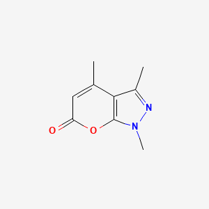 Pyrano(2,3-c)pyrazol-6(1H)-one, 1,3,4-trimethyl-