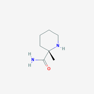 molecular formula C7H14N2O B160464 (2S)-2-methylpiperidine-2-carboxamide CAS No. 132235-44-0