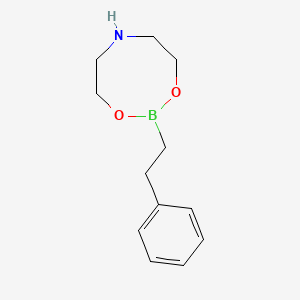 molecular formula C12H18BNO2 B1604656 2-(2-Phenylethyl)-1,3,6,2-dioxazaborocane CAS No. 4848-04-8