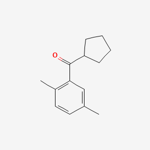 molecular formula C14H18O B1604659 Cyclopentyl 2,5-dimethylphenyl ketone CAS No. 27586-77-2
